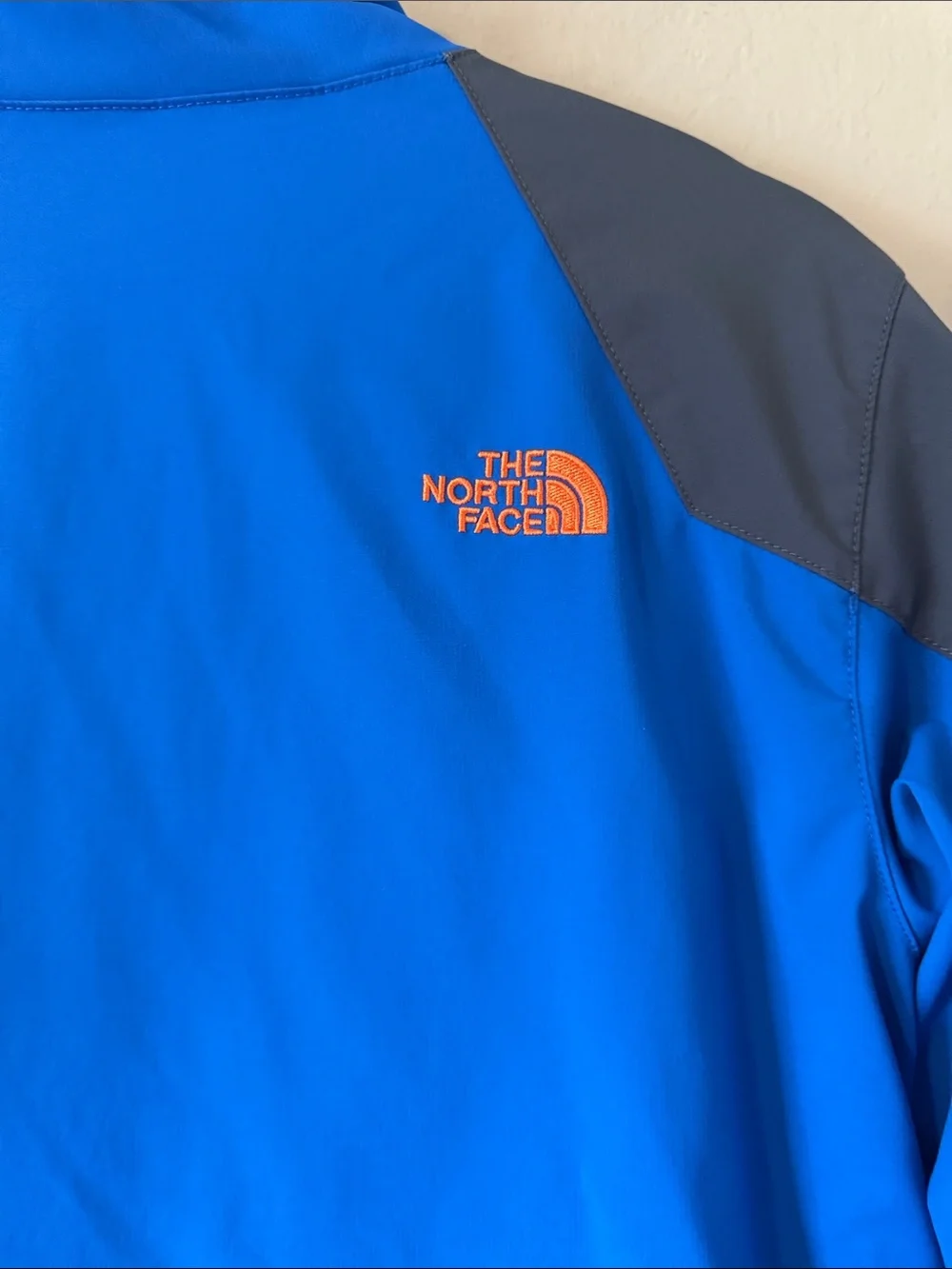 The North Face Boys Blue Gray Polartec Fleece Lined Jacket L 14/16